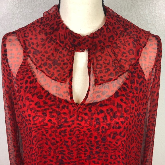 Johnny Was Animal Print Silk Blouse - Picture 2 of 11